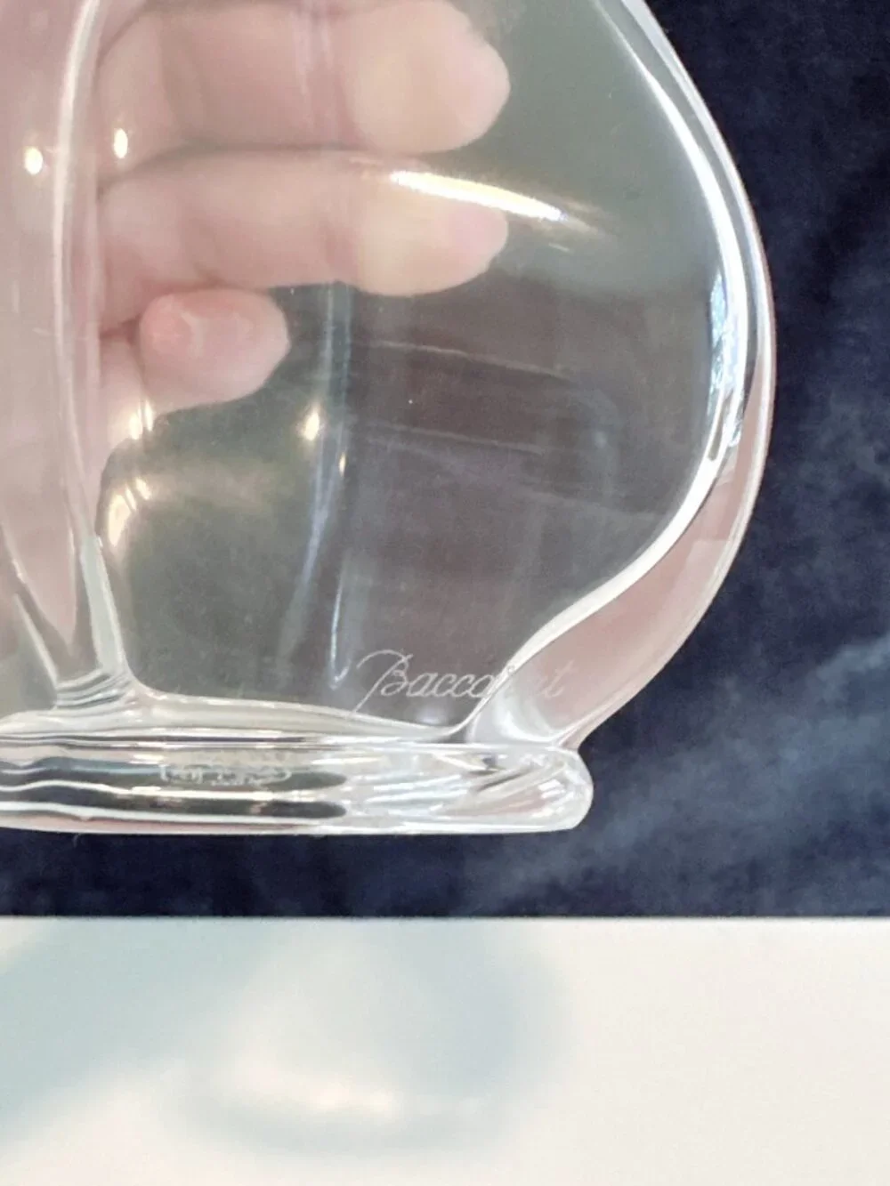 BACCARAT CRYSTAL VASE LILAS PATTERN- MULTISIDED LIP AND BASE - 5
